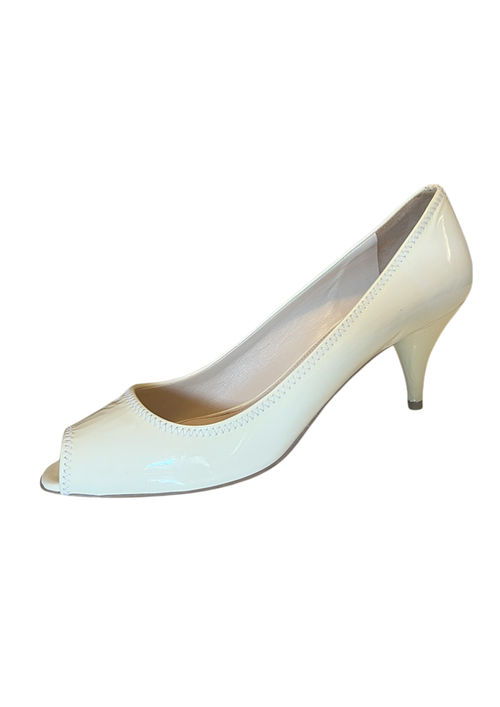 PRADA PEEP TOE HEELS - SIZE 38