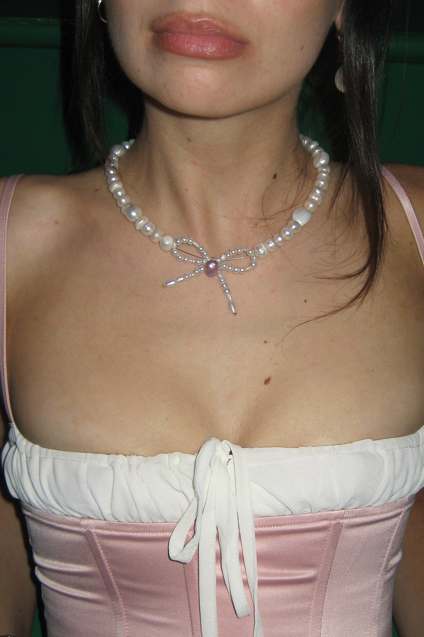 BOWTIE PEARL NECKLACE