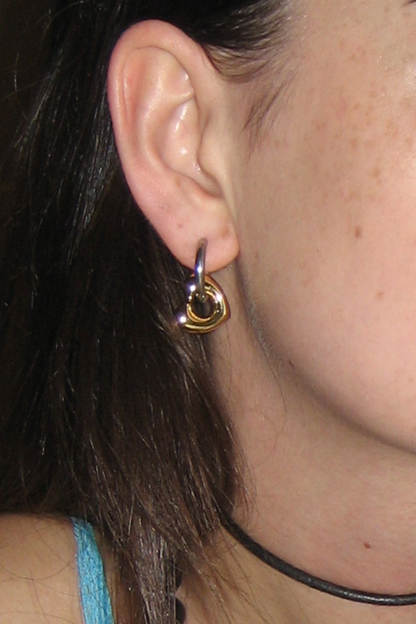 MIX METAL HEART SMALL HOOPS