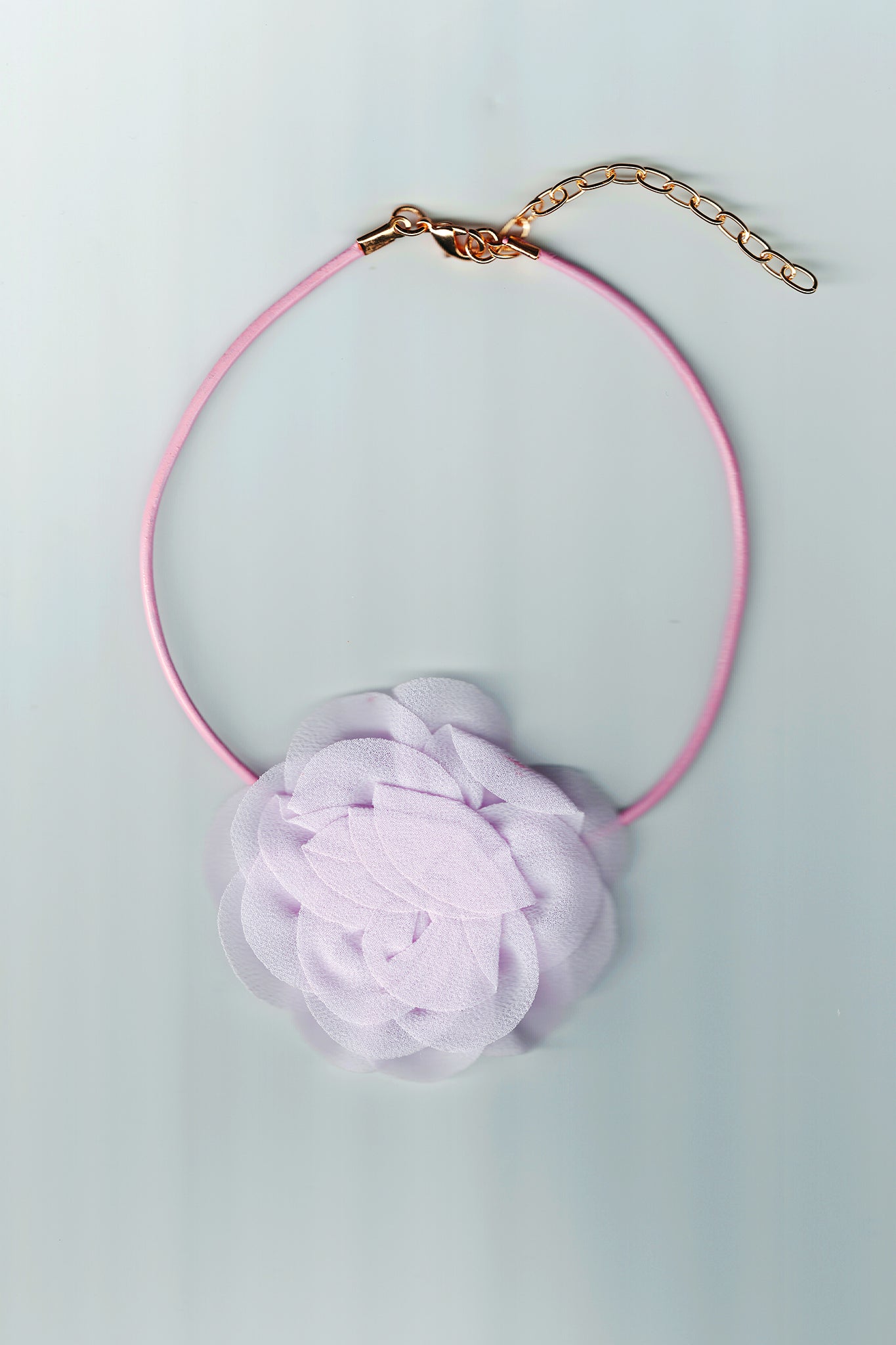PINK ROSE CHOKER