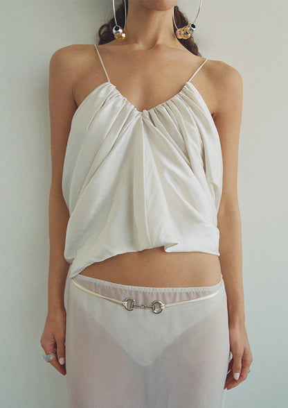 IVORY HORSEBIT CORD BELT