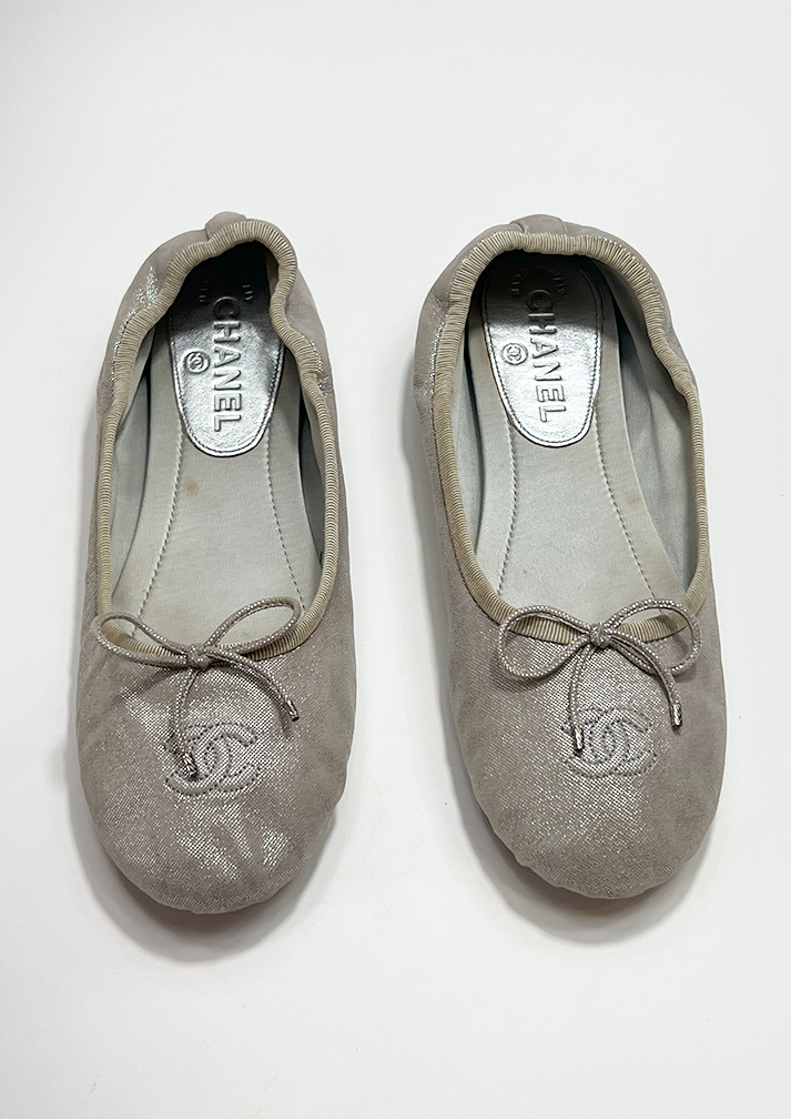 CHANEL BALLERINAS - SIZE 37.5
