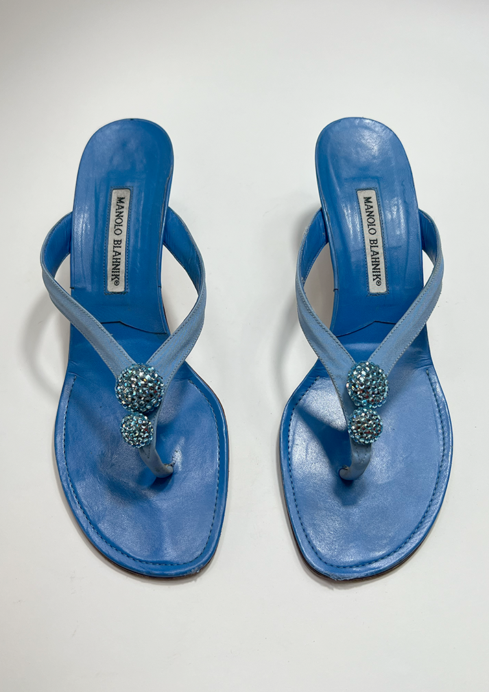 MANOLO BLAHNIK FLIP FLOPS -SIZE 41