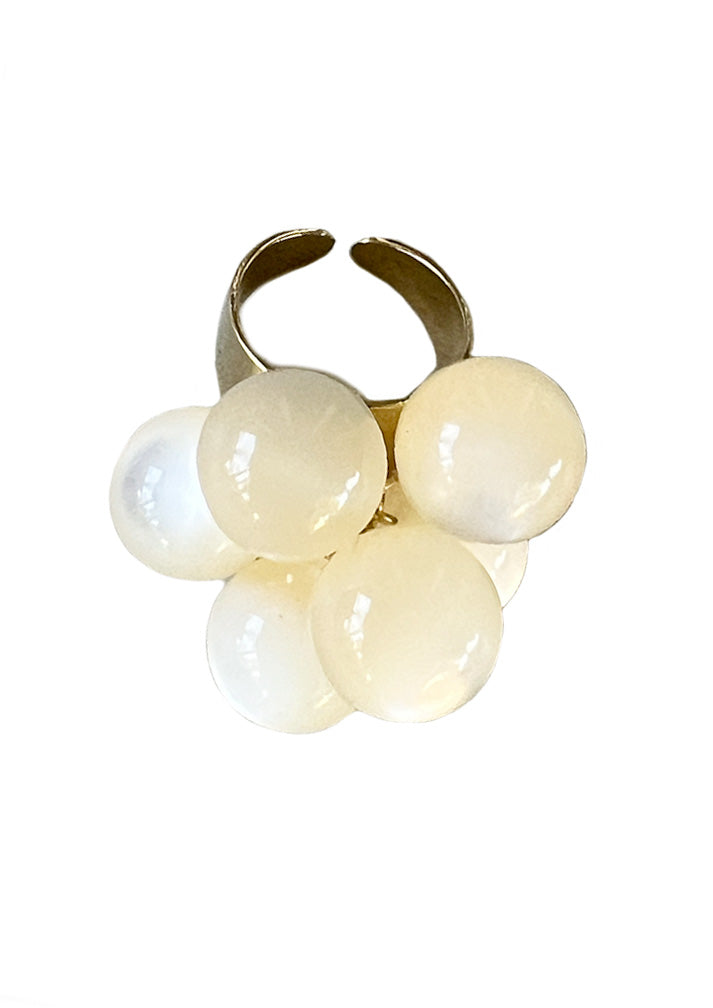 CREAM MARBLE VINTAGE RING