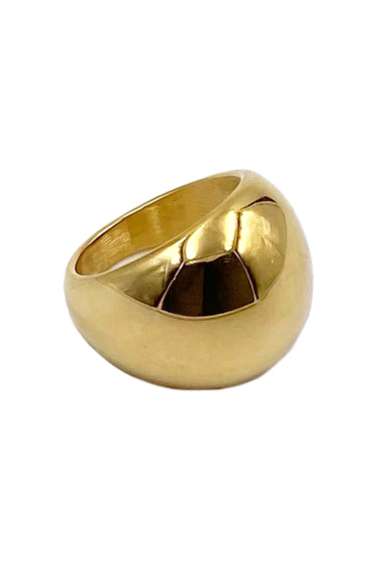 Buy 18K Gold Plated Bold Dome Ring, Band Ring, Stackable Ring, Women  Instagram Minimalist Style Two Styles Online in India - Etsy
