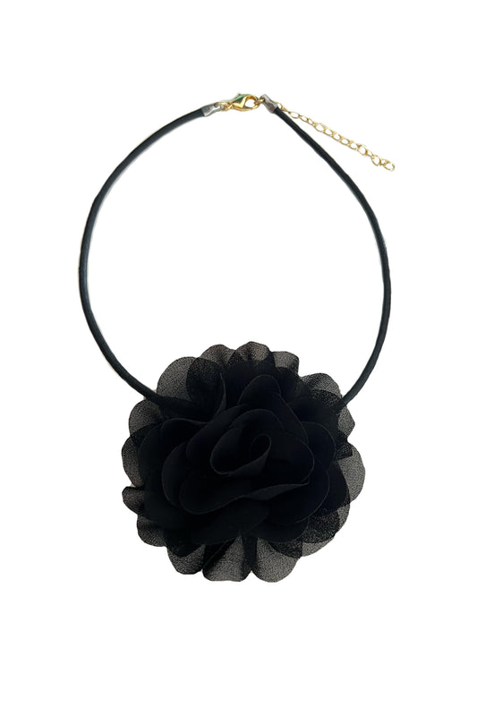 BLACK ROSE CHOKER
